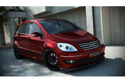 Накладка сплиттер на передний бампер на Mercedes B W245